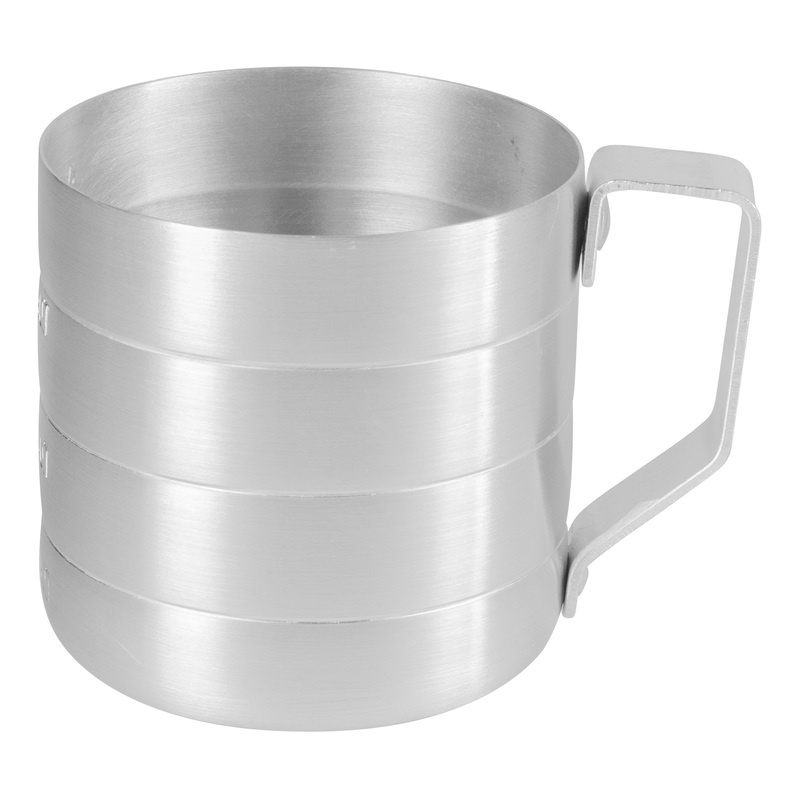 Browne Dry Ingredient Measuring Cup with Handle, 4 qt, Aluminum