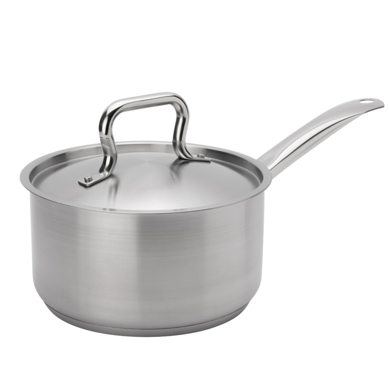 Browne Elements Sauce Pan with Lid, 2 qt, Stainless Steel