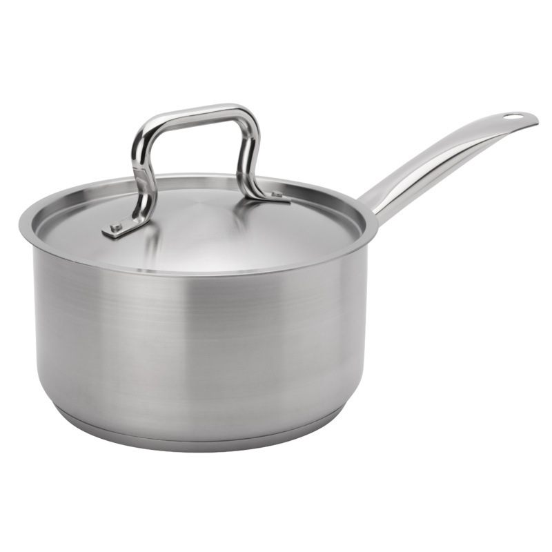 Browne Elements Sauce Pan with Lid, 3.5 qt, Stainless Steel