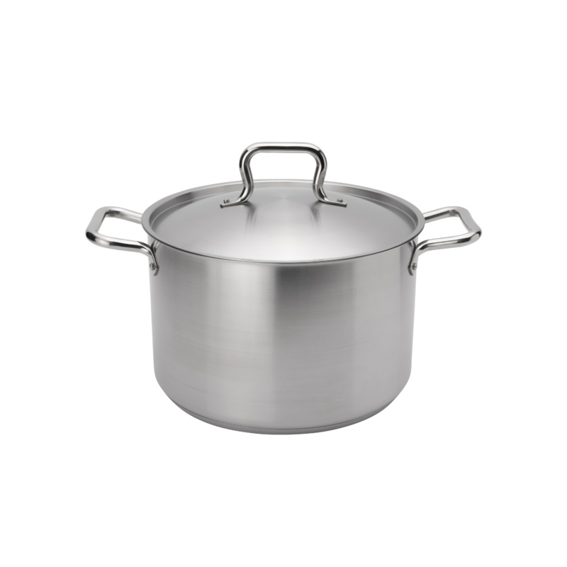 Browne Elements Stock Pot with Lid, 12 qt, Stainless Steel