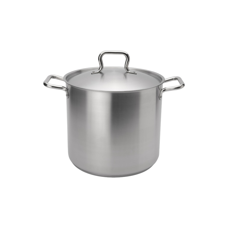 Browne Elements Stock Pot with Lid, 16 qt, Stainless Steel