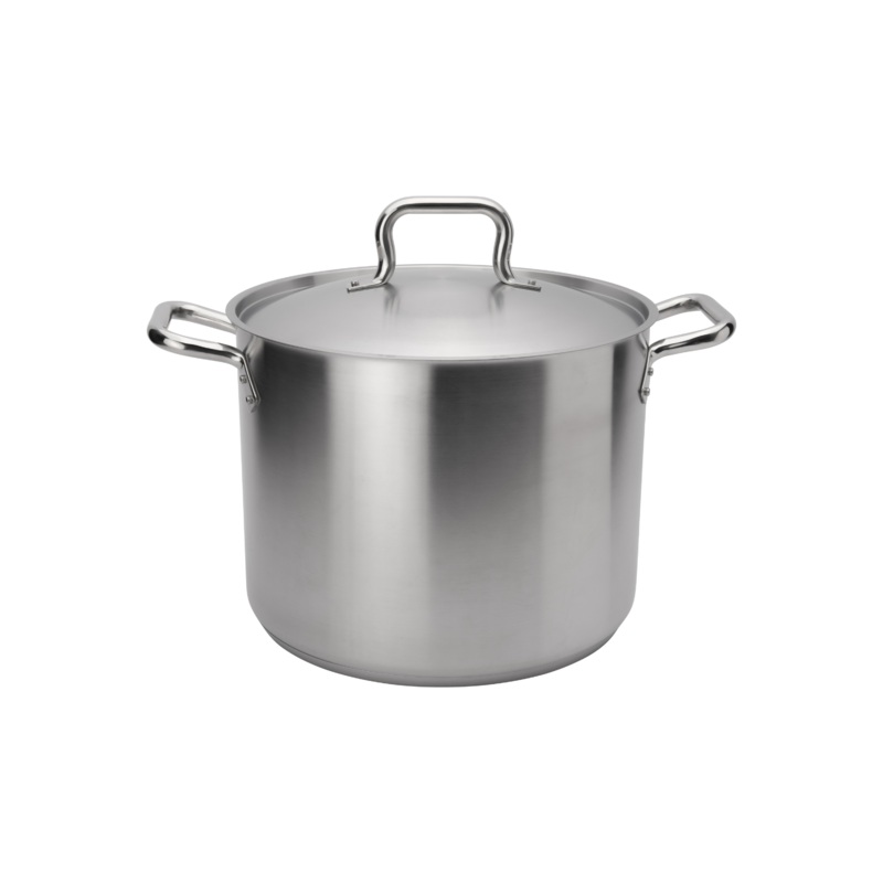 Browne Elements Stock Pot with Lid, 20 qt, Stainless Steel