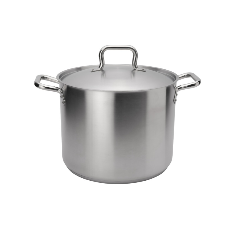 Browne Elements Stock Pot with Lid, 24 qt, Stainless Steel