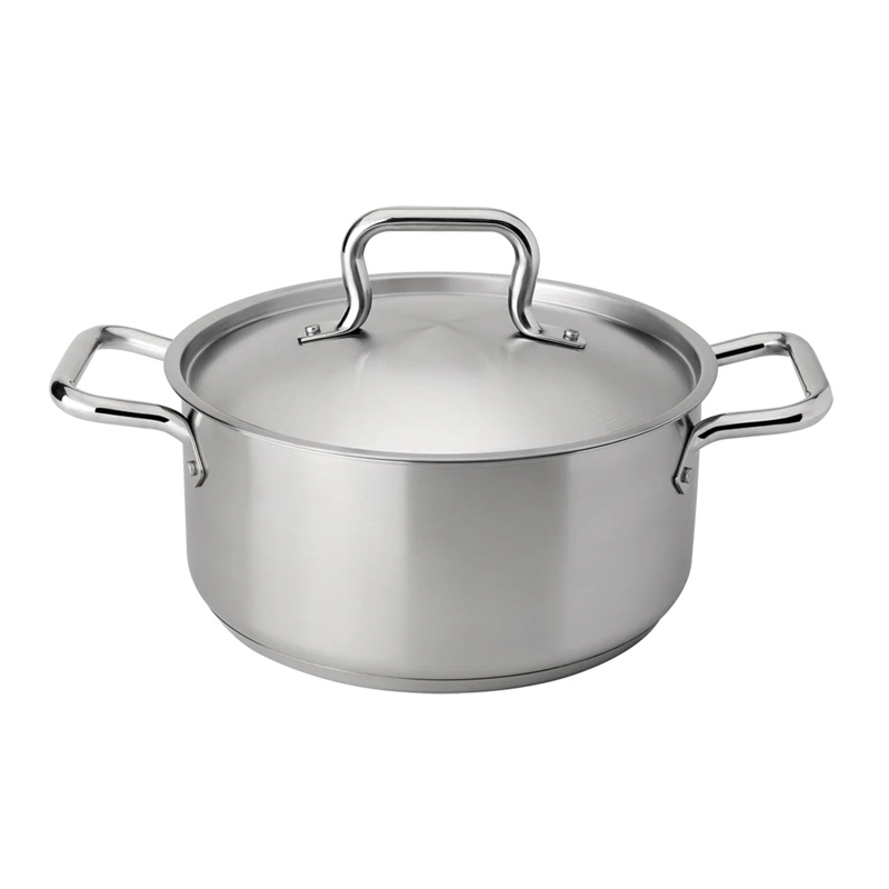 Browne Elements Stock Pot with Lid, 5 qt, Stainless Steel