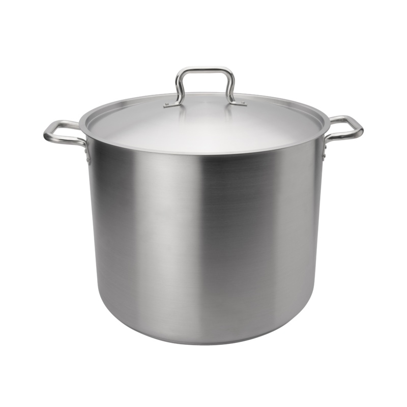 Browne Elements Stock Pot with Lid, 60 qt, Stainless Steel