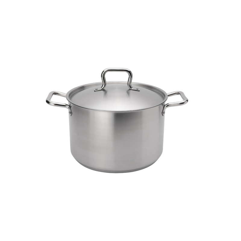Browne Elements Stock Pot with Lid, 8 qt, Stainless Steel