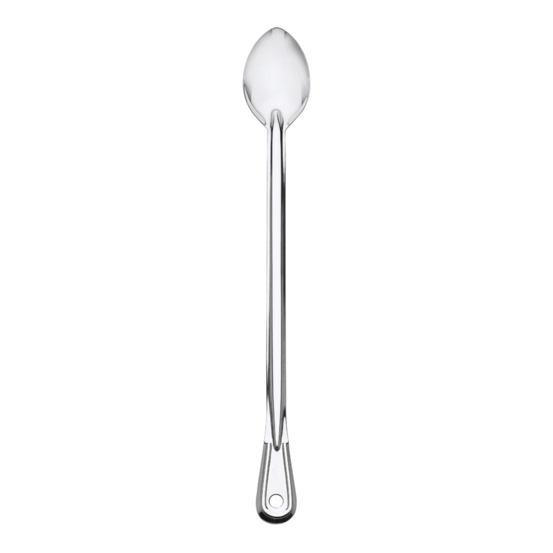 Browne Extra Long Handle Solid Serving Spoon, 18", Stainless Steel