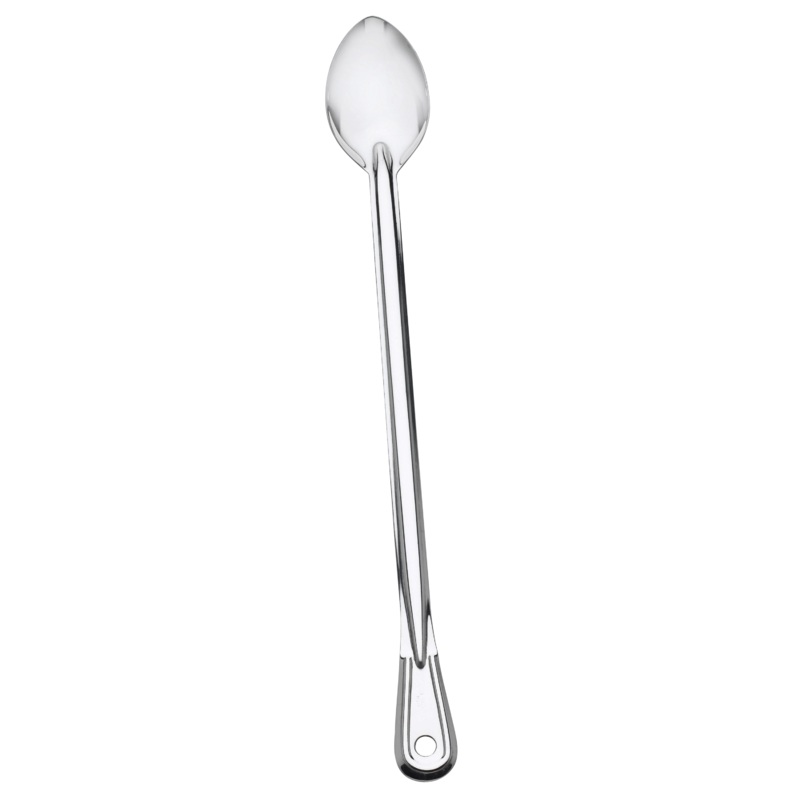 Browne Extra Long Handle Solid Serving Spoon, 21", Stainless Steel