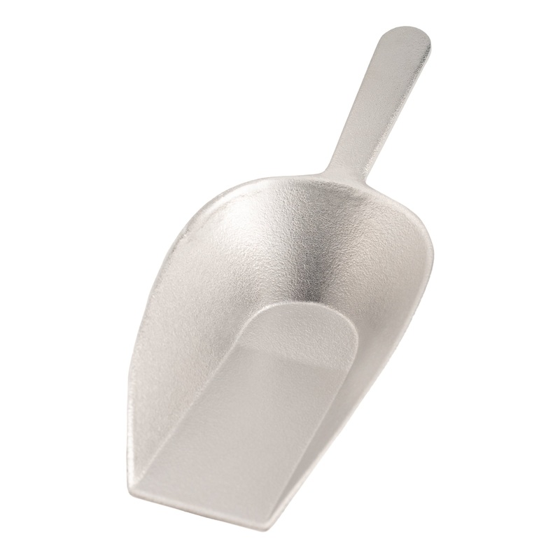 Browne Flat Bottom Scoop, 14 oz, Aluminum