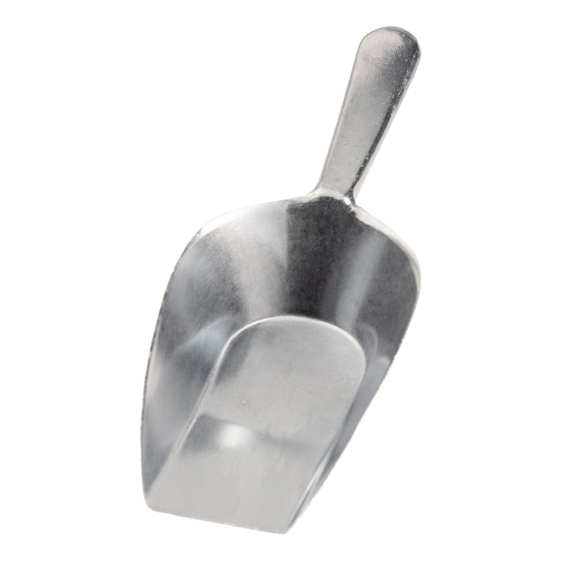 Browne Flat Bottom Scoop, 2 oz, Aluminum