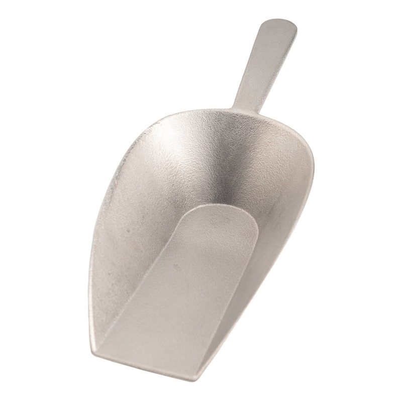 Browne Flat Bottom Scoop, 24 oz, Aluminum