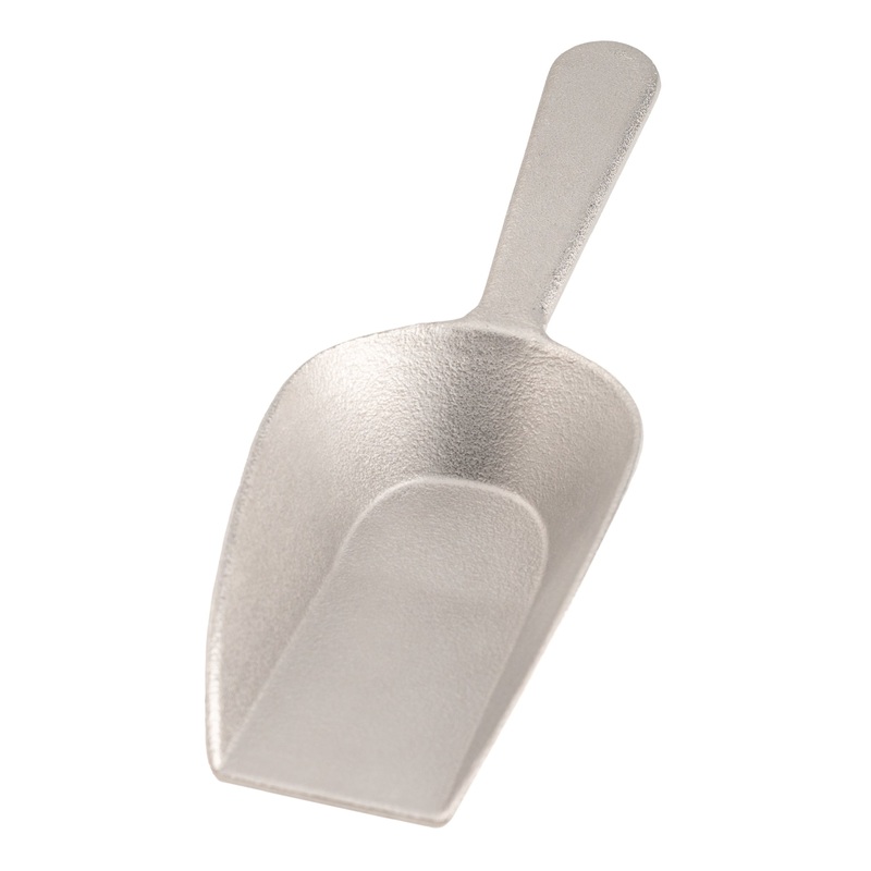Browne Flat Bottom Scoop, 4 oz, Aluminum