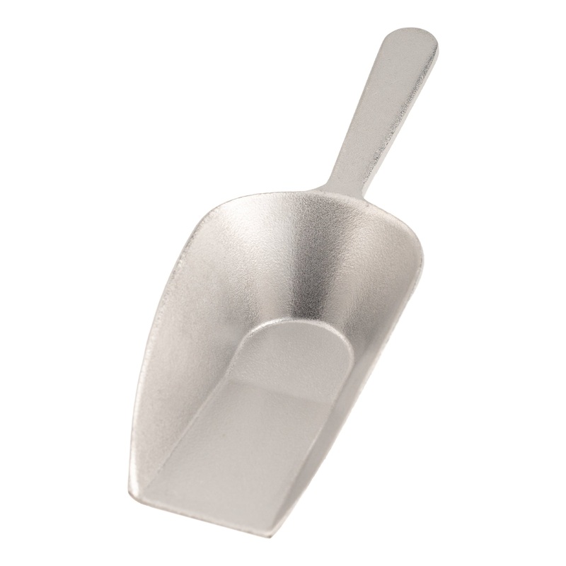 Browne Flat Bottom Scoop, 7 oz, Aluminum