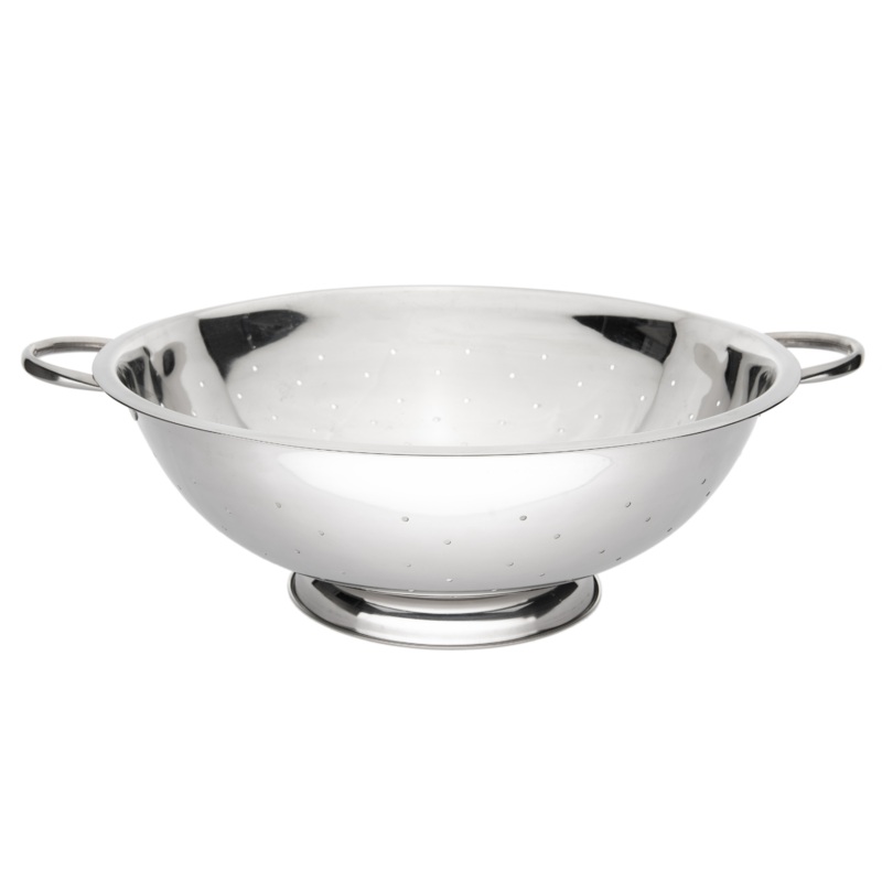 Browne Footed Colander, 13 qt, Mirror Stainless Steel