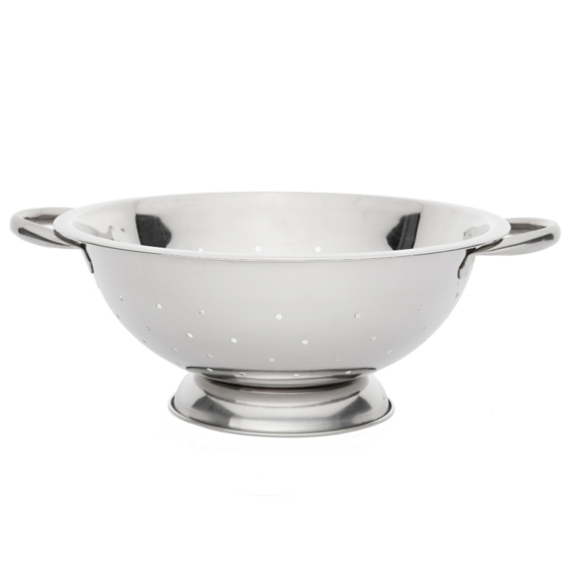 Browne Footed Colander, 3 qt, Mirror Stainless Steel