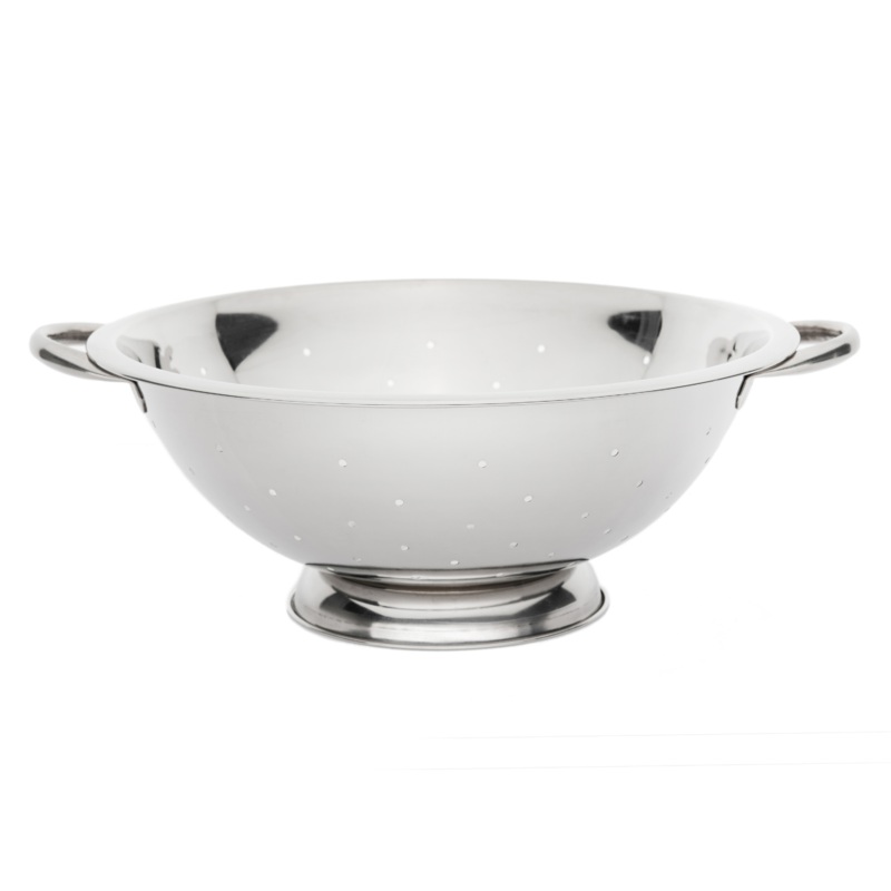 Browne Footed Colander, 5 qt, Mirror Stainless Steel