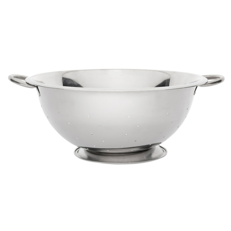 Browne Footed Colander, 8 qt, Mirror Stainless Steel