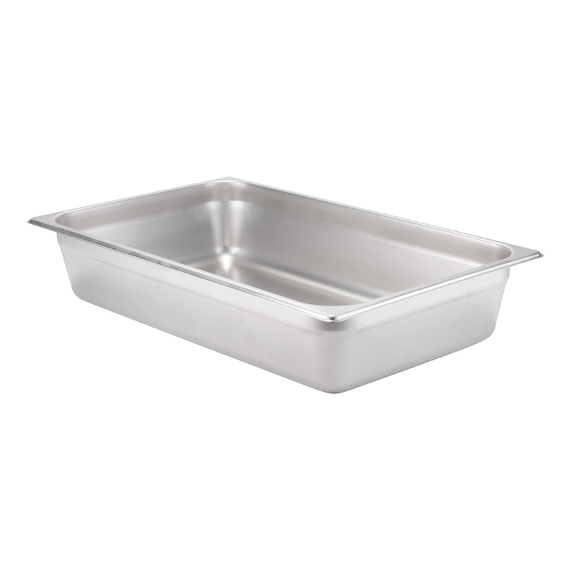 Browne Full Size Food Pan, 4" Deep, 24 Gauge Stainless Steel