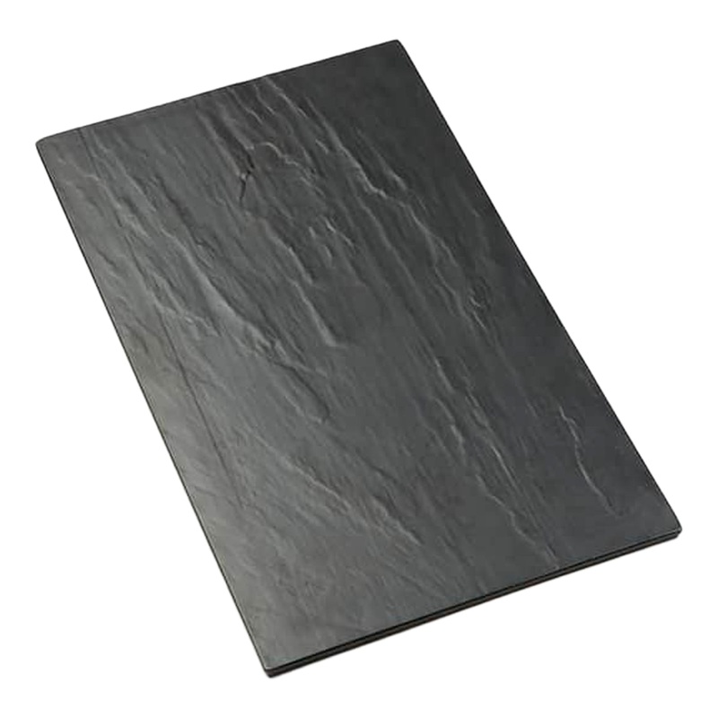 American Metalcraft Faux Slate Melamine Platter, 21.5" x 13", Black