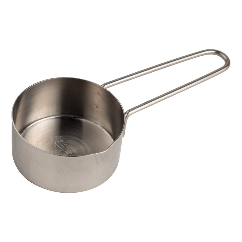 American Metalcraft Short Wire Handled Measuring Cup, 1/3 cup, Stainless Steel