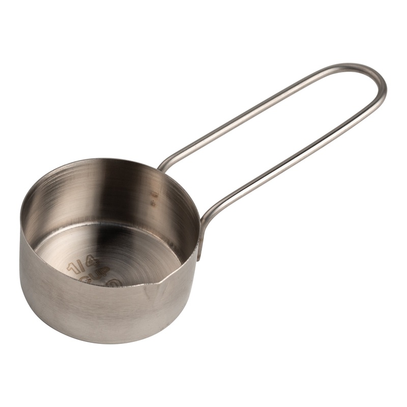 American Metalcraft Short Wire Handled Measuring Cup, 1/4 cup, Stainless Steel