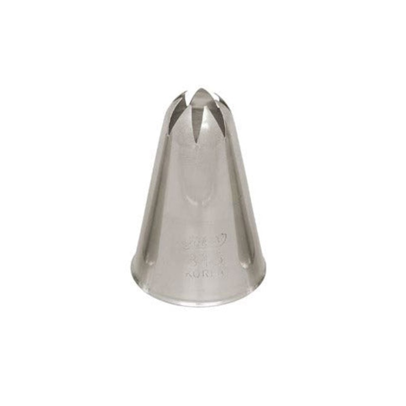 Ateco Closed Star Piping Tip, 845, Stainless Steel