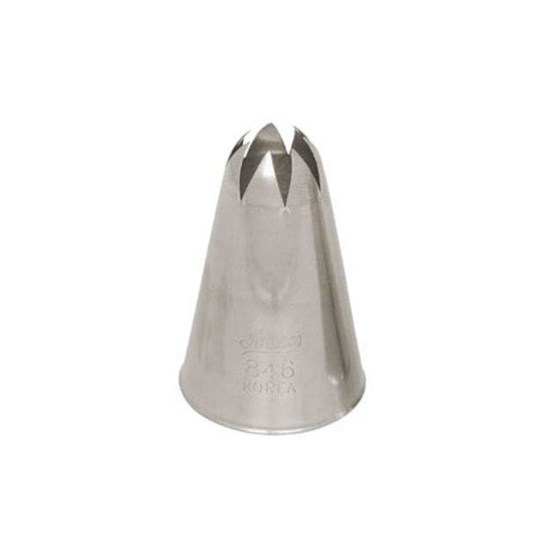 Ateco Closed Star Piping Tip, 846, Stainless Steel