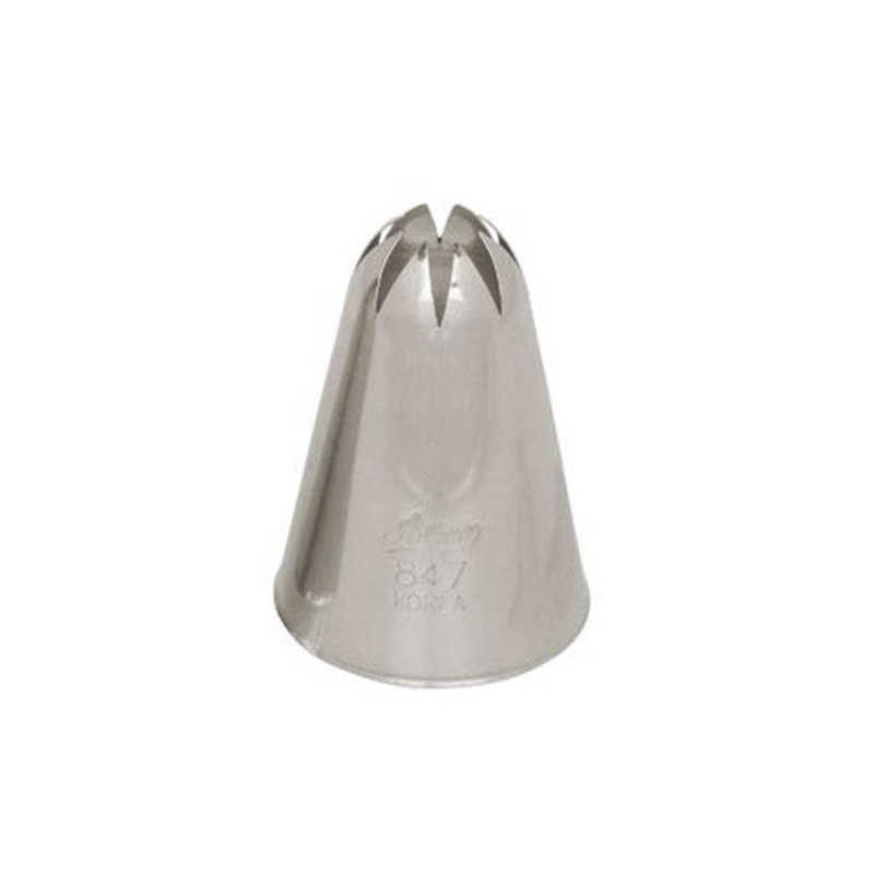 Ateco Closed Star Piping Tip, 847, Stainless Steel