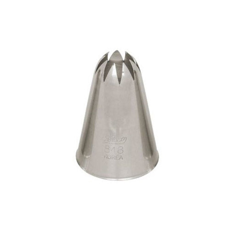 Ateco Closed Star Piping Tip, 848, Stainless Steel