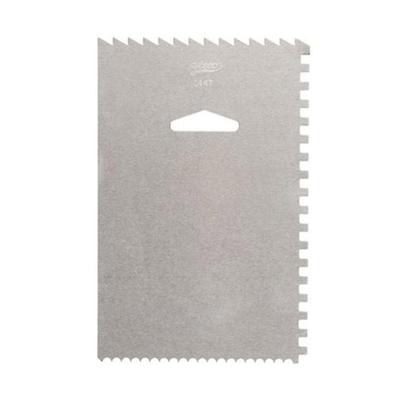 Ateco Decorating Comb and Smoother, 4 Sided, Aluminum, Uncarded Packaging