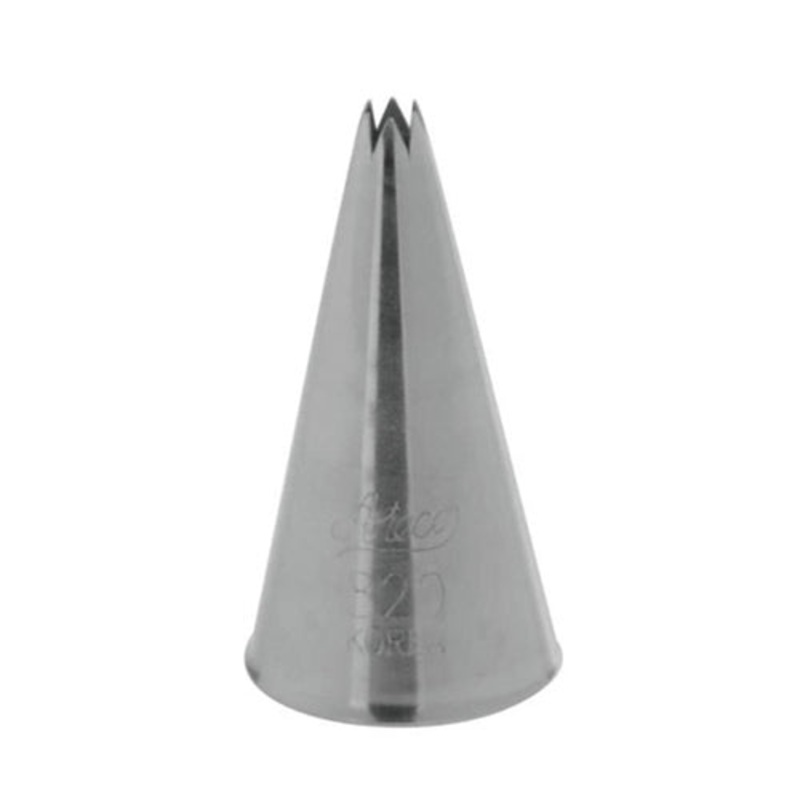 Ateco Open Star Piping Tip, 820, Stainless Steel