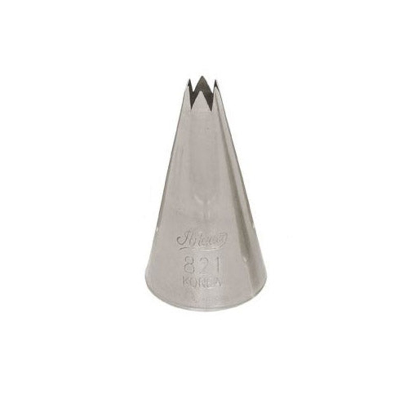 Ateco Open Star Piping Tip, 821, Stainless Steel