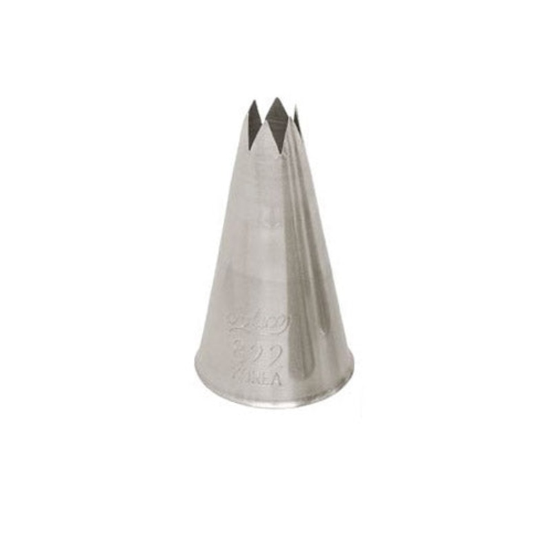 Ateco Open Star Piping Tip, 822, Stainless Steel