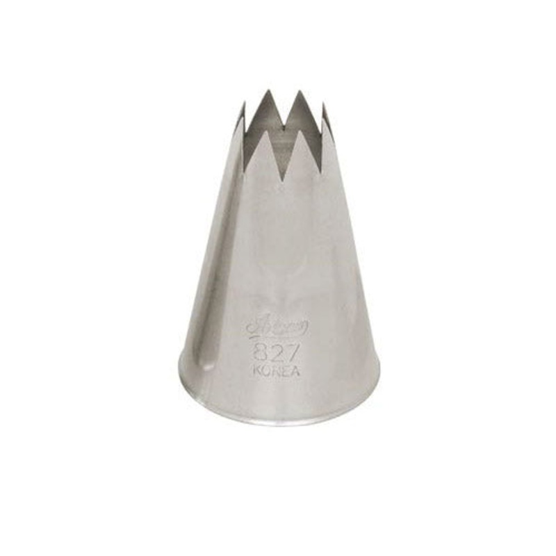 Ateco Open Star Piping Tip, 827, Stainless Steel