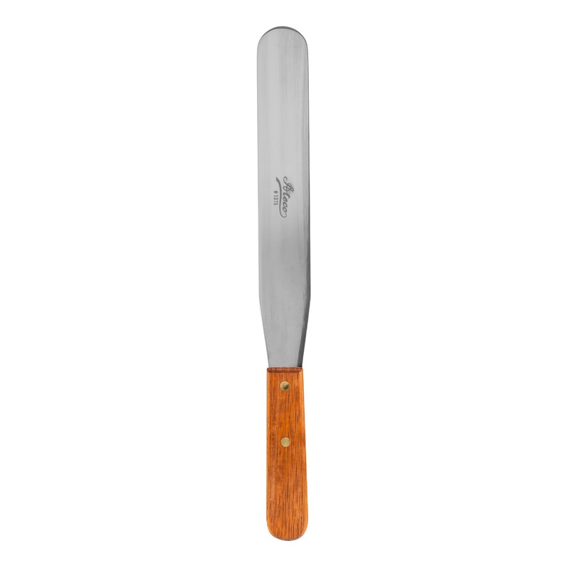 Ateco Straight Spatula, 10", Wood Handle