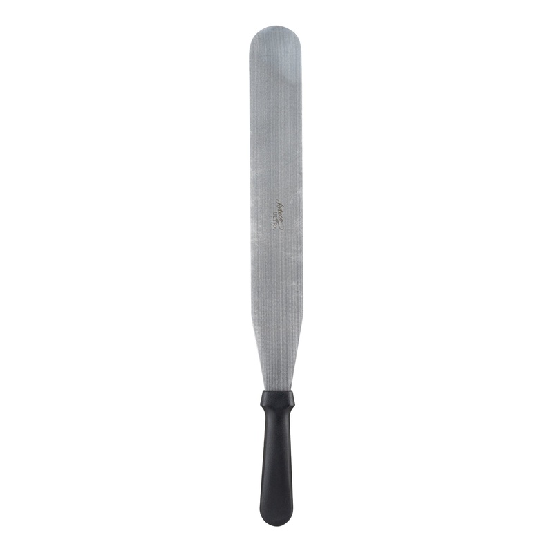 Ateco Straight Spatula, 14", Black Plastic Handle
