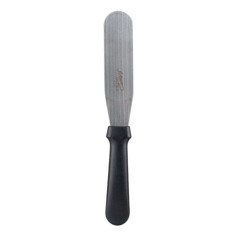Ateco Straight Spatula, 6", Black Plastic Handle