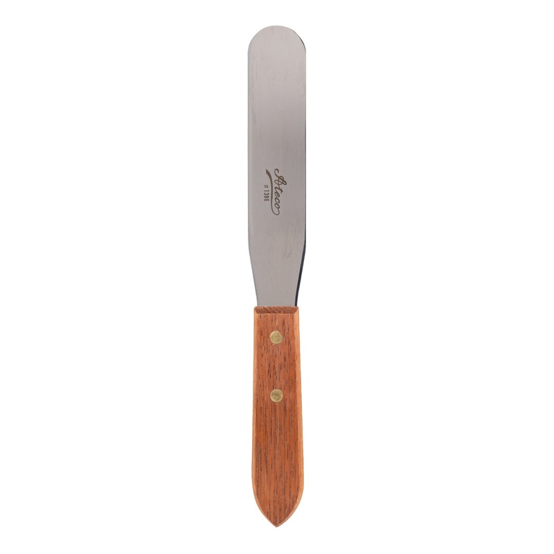 Ateco Straight Spatula, 6", Wood Handle