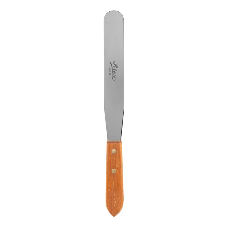 Ateco Straight Spatula, 8", Wood Handle