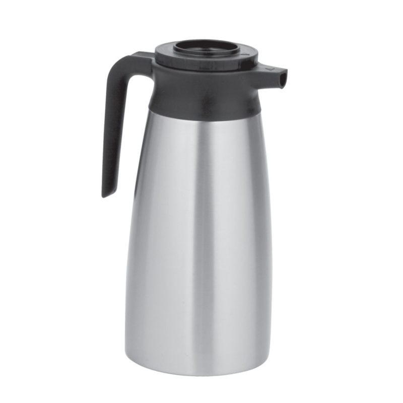 BUNN Thermal Carafe Portable Server, 64 oz, Stainless Steel/Black