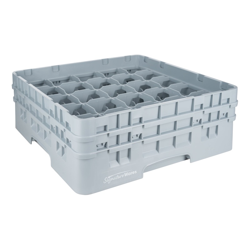 SignatureWares Glass Rack, 25 Compartment, 5 1/4" High, Grey