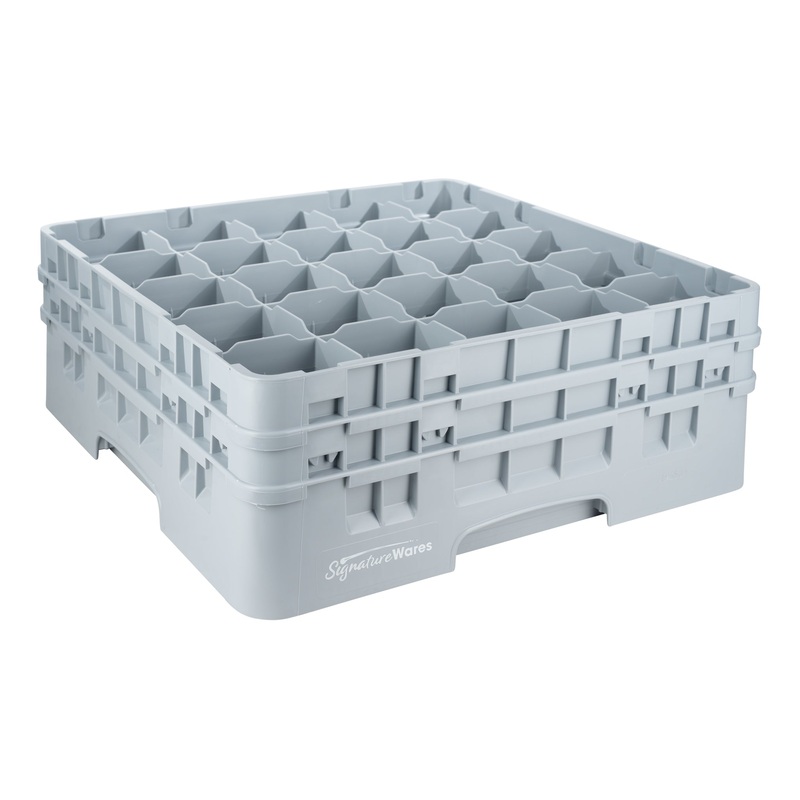 SignatureWares Glass Rack, 25 Compartment, 6 1/8" High, Grey