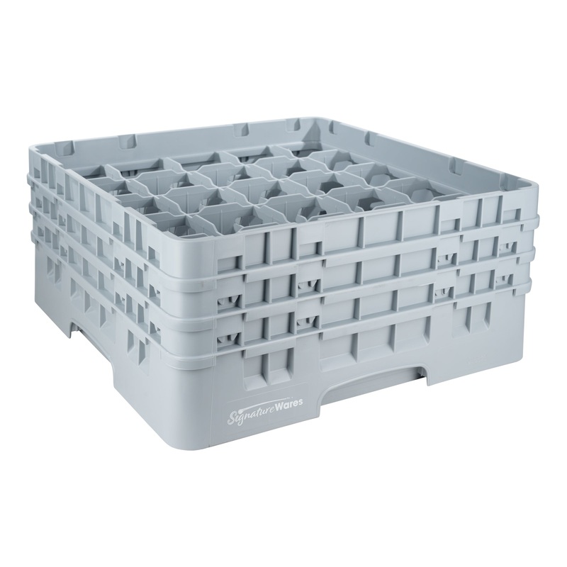 SignatureWares Glass Rack, 25 Compartment, 6 7/8" High, Grey