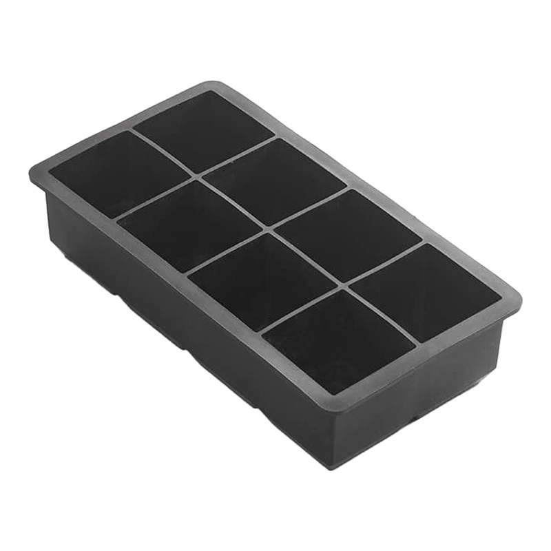 Amercian Metalcraft Cube Ice Mold Tray, 8 x 2" Cubes, Black Silicone