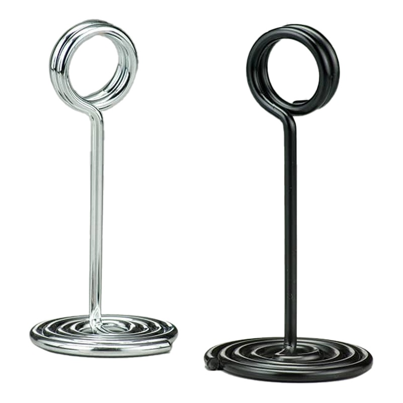 American Metalcraft Menu / Card Holder with Swirl Base, Black