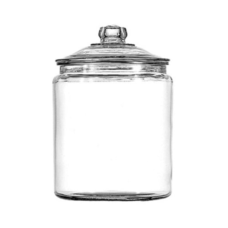 Anchor Hocking Heritage Hill Jar with Cover, 1 gal, Glass