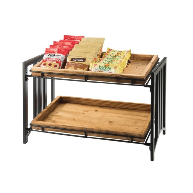 Cal-Mil Mission 2 Tier Stand, Black Steel