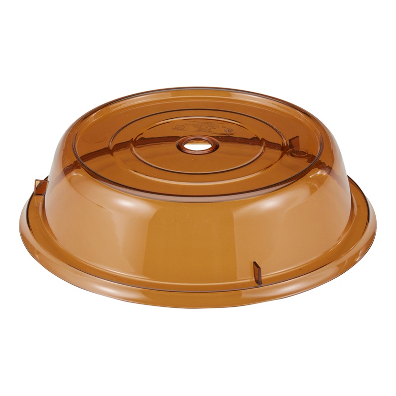 Cambro Camwear Camcovers Plate Cover, 10 5/8", Amber
