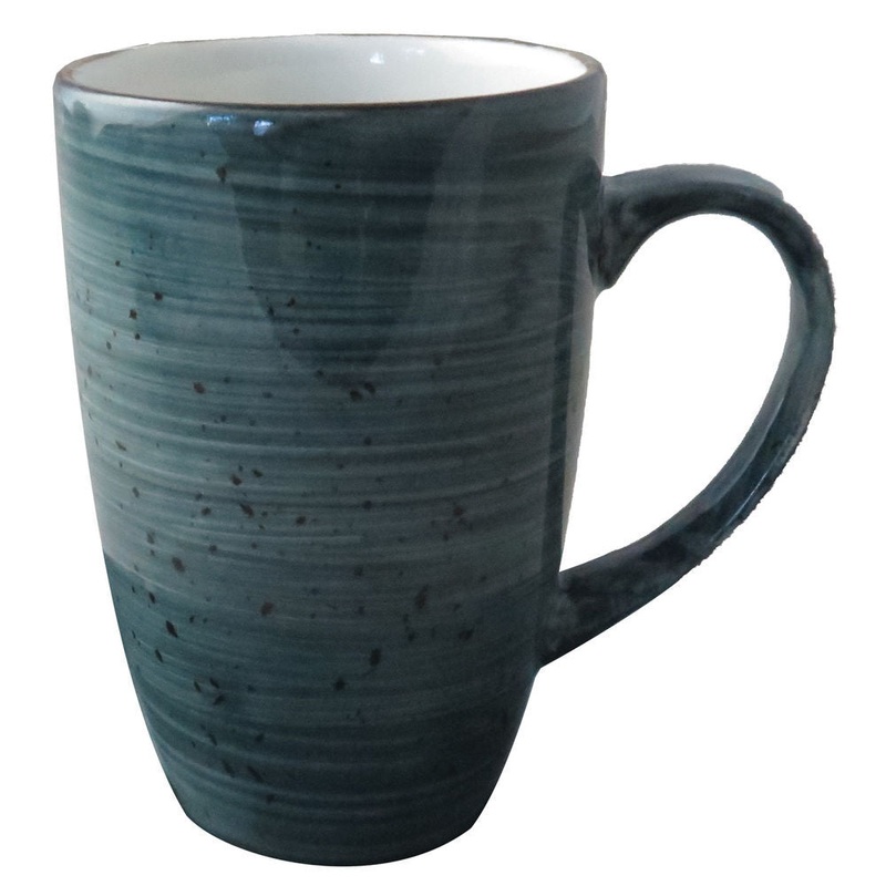 Continental China Rustics Aroma Mug, 12 oz, Blue (24-pack)