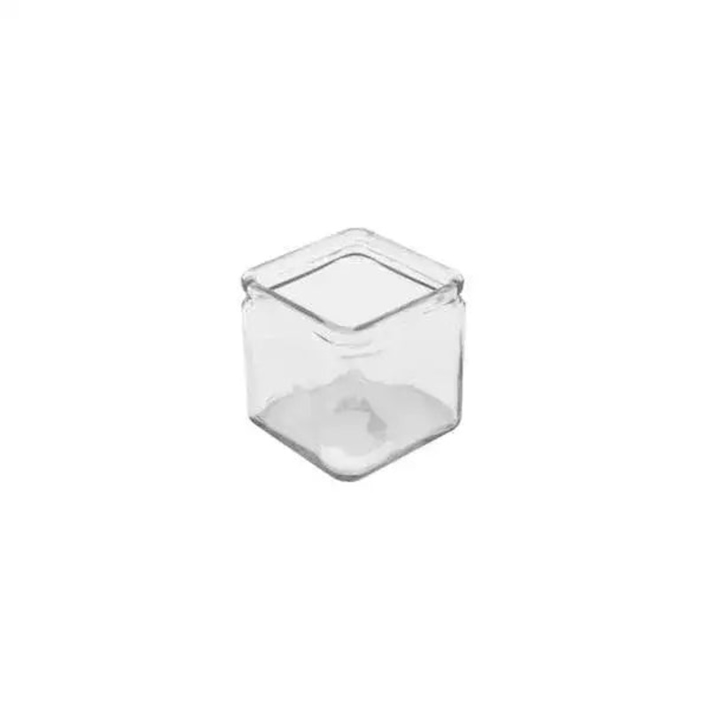 G.E.T. Urban Renewal Square Glass Jar, 20 oz, 4" x 4" x 4" (16-pack)